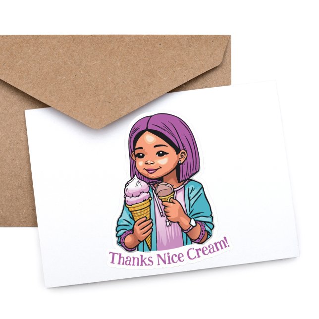 Sticker "Merci à la belle crème !" fun Ice Cream Cones (Créateur téléchargé)