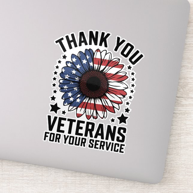 Sticker Merci Anciens combattants Tournesol Jour des ancie (Détail)