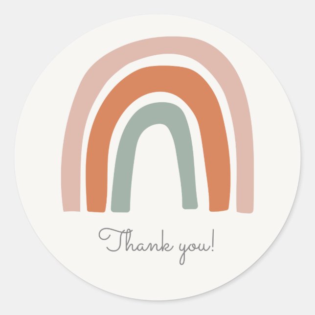 Sticker Merci arc-en-ciel (Devant)