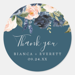 Sticker Merci bleu bleu Blush & Navy