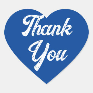 Sticker Merci bleu coeur