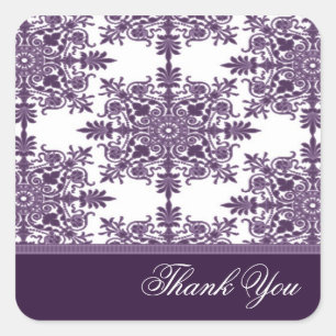 Sticker Merci Damask Victorian Wisteria
