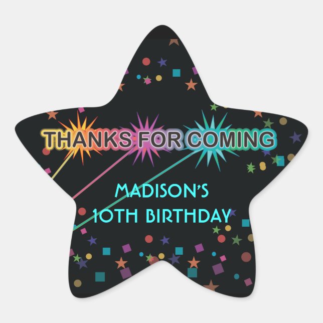 Sticker Merci de l'étoile de la balise laser (Devant)