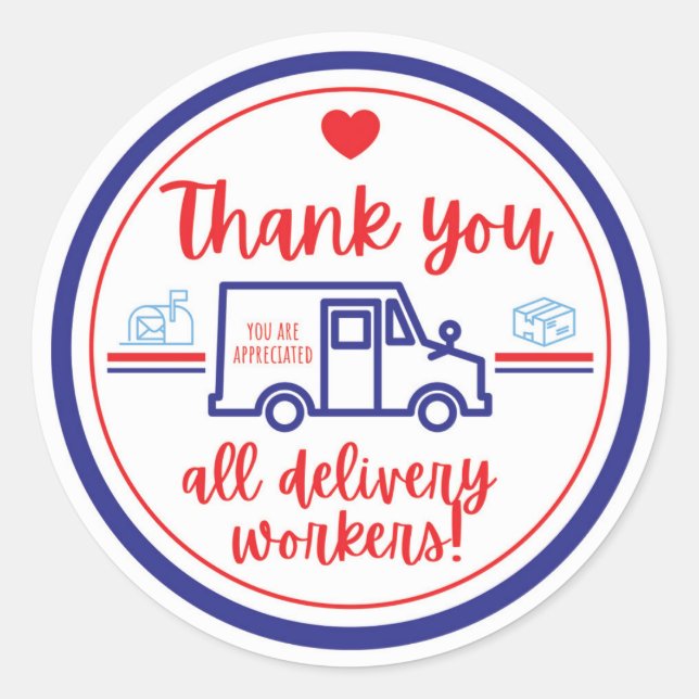 STICKER Merci Delivery Workers (Devant)