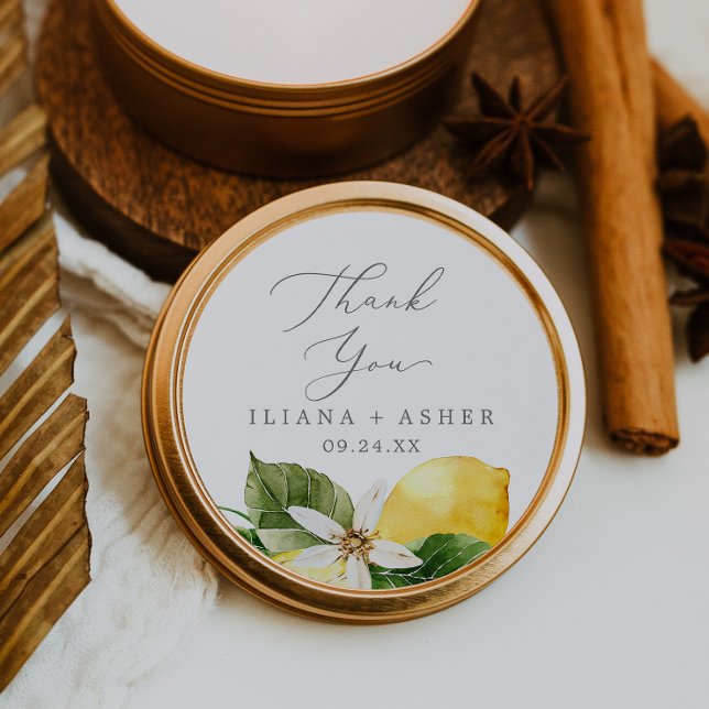 Sticker Merci Favori de citron moderne (Créateur téléchargé)