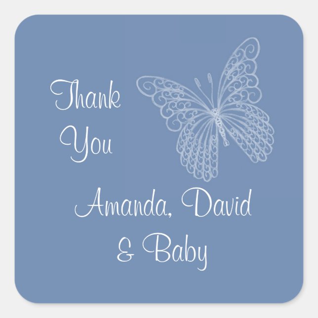 Sticker Merci papillon Filigree (Devant)