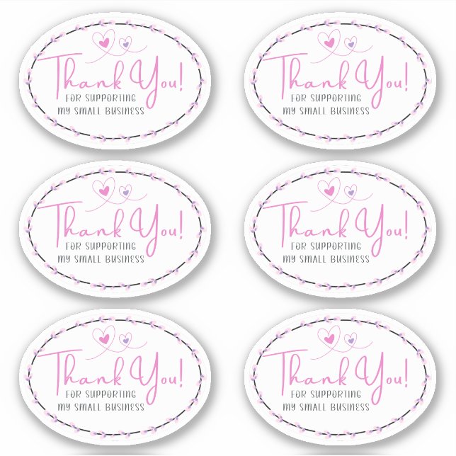 Sticker Merci Pour Le Soutien À Ma Petite Entreprise (Devant)