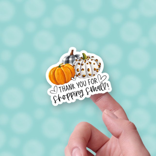 Sticker Merci Pour Shopping Petite Automne Citrouille (Créateur téléchargé)