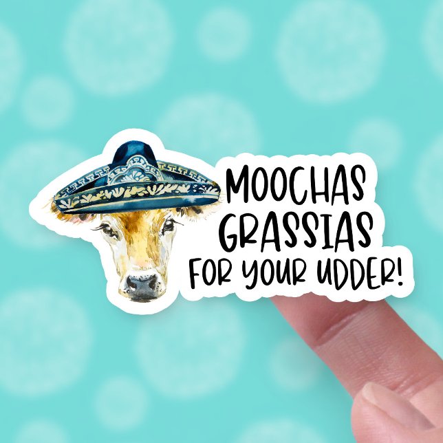 Sticker Merci pour votre commande Funny Cow Pun Business (Créateur téléchargé)