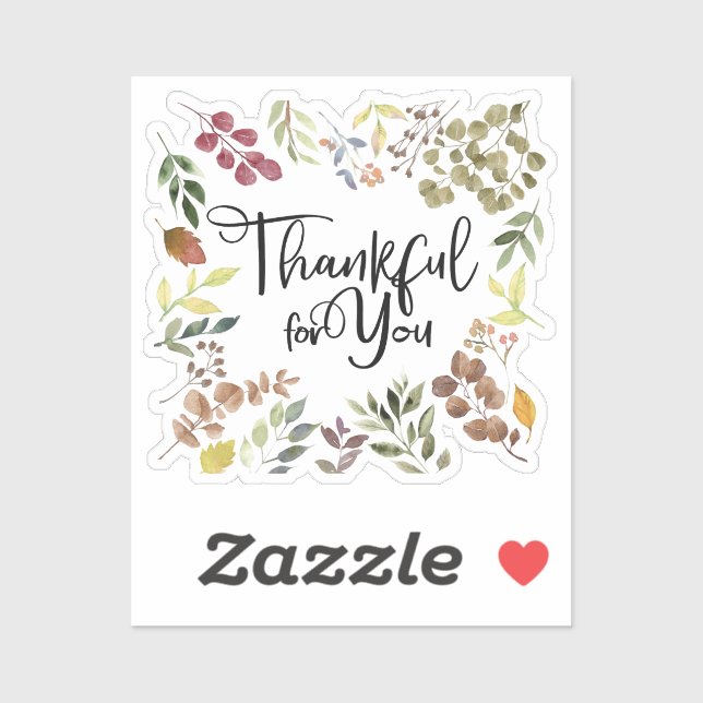 Sticker Merci Pour Vous - Thanksgiving (Feuille)