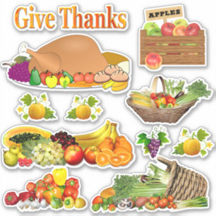 Sticker Merci Thanksgiving Contour