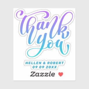 Sticker Merci typographie moderne