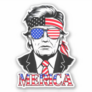 Sticker 'MERICA TRUMP Joyeux 4 juillet Trump