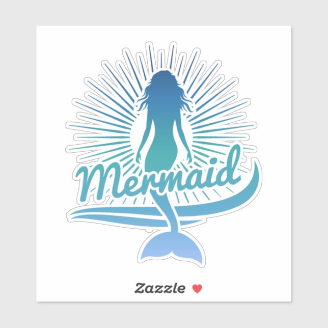 Sticker Mermaid Beach (Feuille)