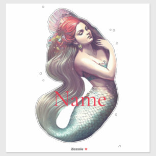 Sticker Mermaid Beauté de Redhead Thunder_Cove