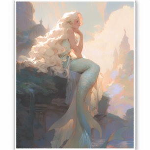 Sticker Mermaid Imaginaire Art