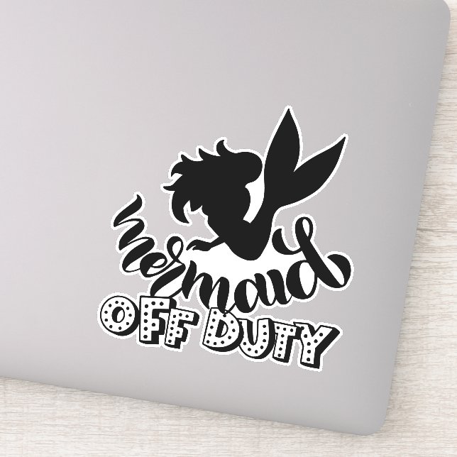 Sticker Mermaid Off Duty Funny Beach (Détail)