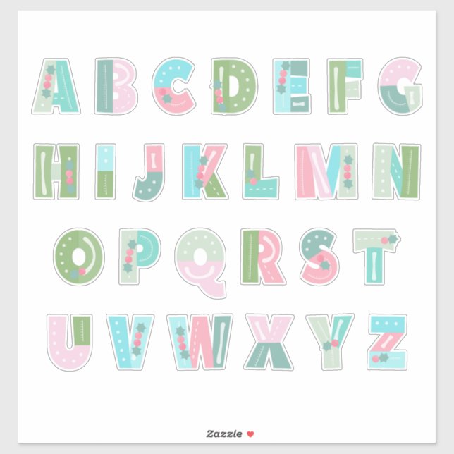 Sticker Merry Berry [alphabet majuscule] (Feuille)