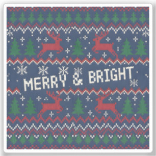 Sticker Merry & Bright Pull moche de Noël