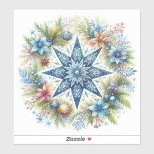 STICKER MERRY CHRISTMAS STAR