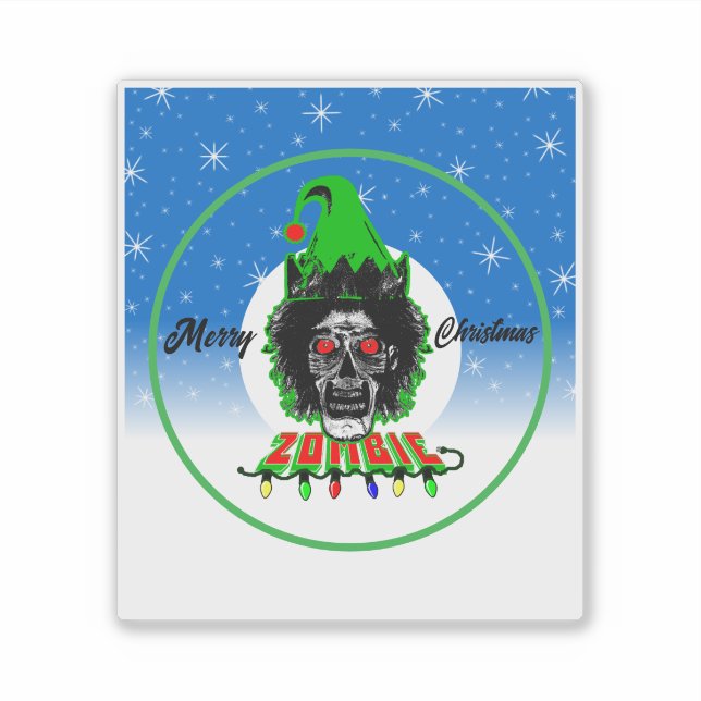 Sticker Merry Christmas Zombie (Devant)