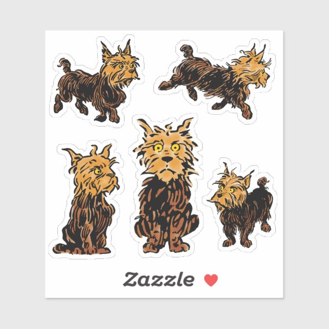 Sticker Merveilleux Magicien d'Oz, Toto le Chien (Feuille)