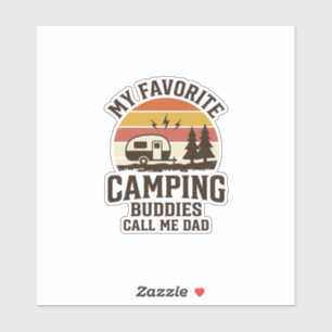 Sticker Mes copains de camping préférés m'appellent Papa V