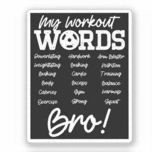Sticker Mes mots d'entraînement Motivational Bro? Entraîne