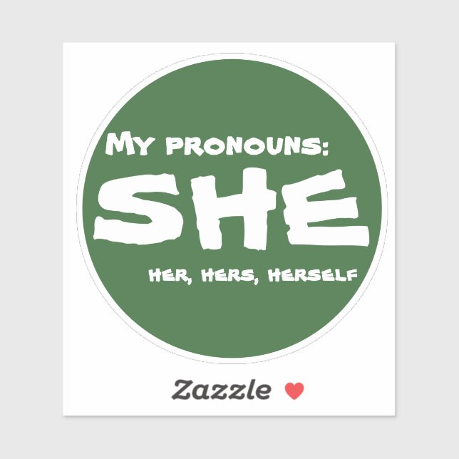 Sticker Mes pronoms Elle (Feuille)
