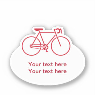 Sticker Message de thème de bicyclette coupé