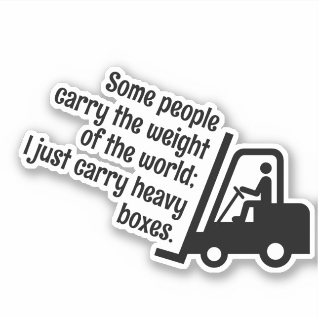Sticker Message personnalisé de levage de chariot élévateu (Devant)