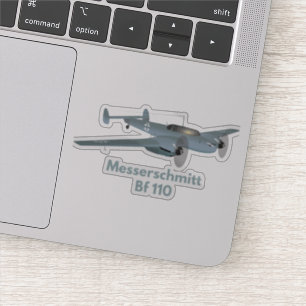 Sticker Messerschmitt Bf 110 German 2ÈME GUERRE MONDIALE 