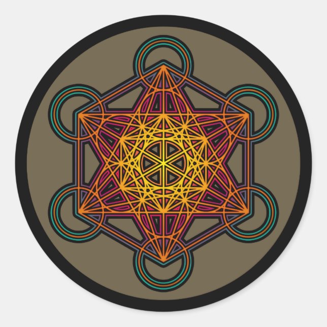 sticker métatron cube mandala (Devant)