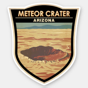 Sticker Meteor Crater Arizona Travel Art Vintage
