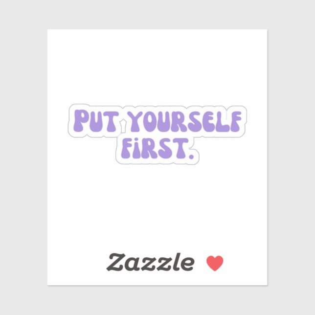 Sticker Mettez-vous d'abord (Feuille)