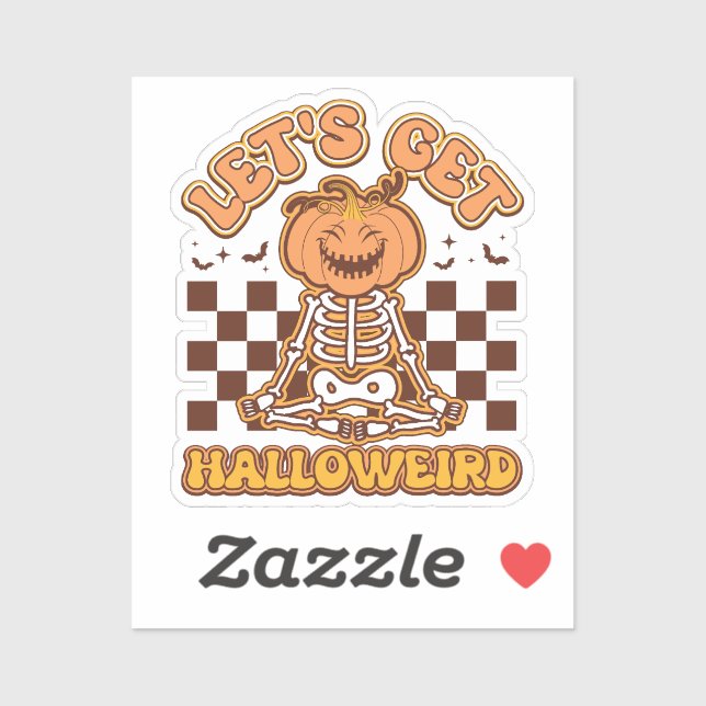 Sticker Mettons-nous halloodd Halloween Super Retro (Feuille)