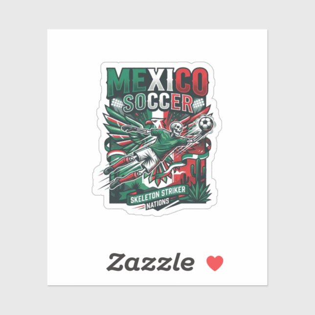 Sticker Mexico Football Squelette Attaquant Nations Premiu (Feuille)