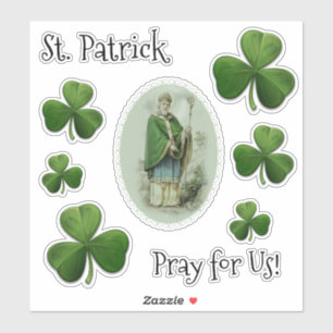 Sticker Mgr St. Patrick Shamrock Religieux