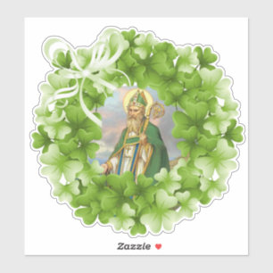Sticker Mgr St. Patrick Shamrock Religieux