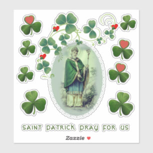 Sticker Mgr St. Patrick Shamrock Religieux