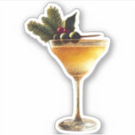 Sticker Mi-siècle Moderne Champagne de Noël Cocktail<br><div class="desc">Bienvenue dans mon monde d'Imaginaires du milieu du siècle ! Les créations de ce magasin sont nées de grandir dans une maison du milieu du siècle avec des parents amoureux de Martini. Écrasez les cocktails. Fusionner les faits avec l'imaginaire dans le milieu du siècle Moderne, Jazz, Rétro Futuriste, Atomique et...</div>