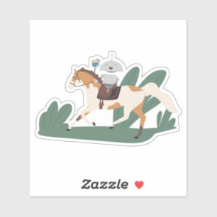 Sticker Mia équitation