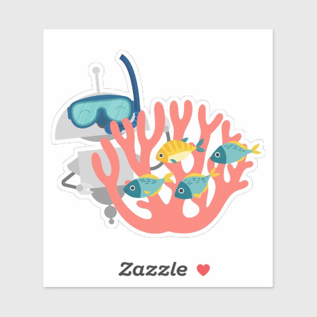 Sticker Mia plongeur (Feuille)