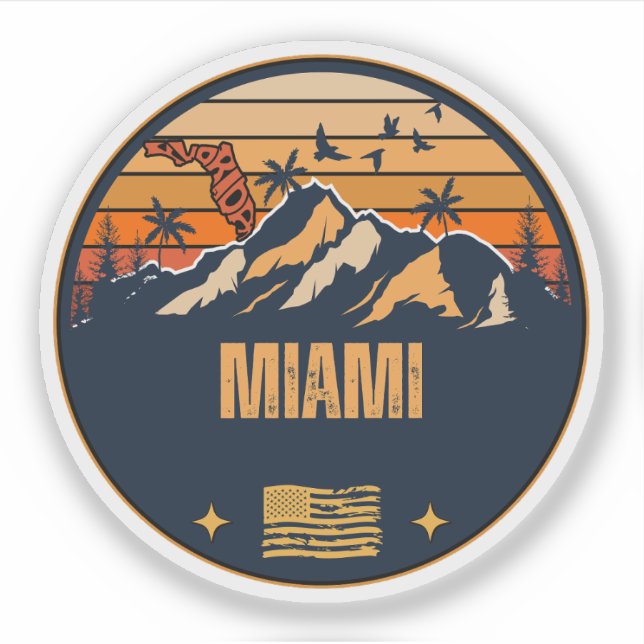 Sticker Miami, Floride  (Devant)