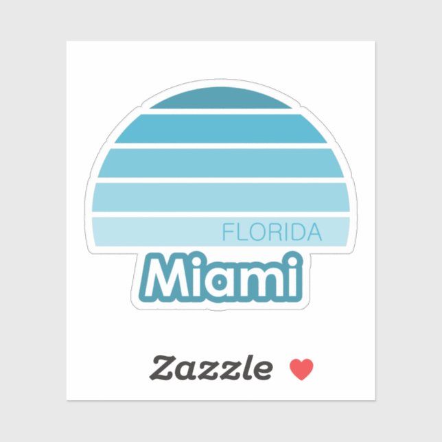 Sticker Miami Floride (Feuille)