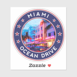 Sticker Miami Ocean Drive