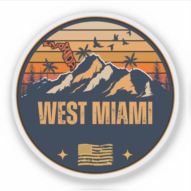 Sticker Miami Ouest, Floride  (Devant)