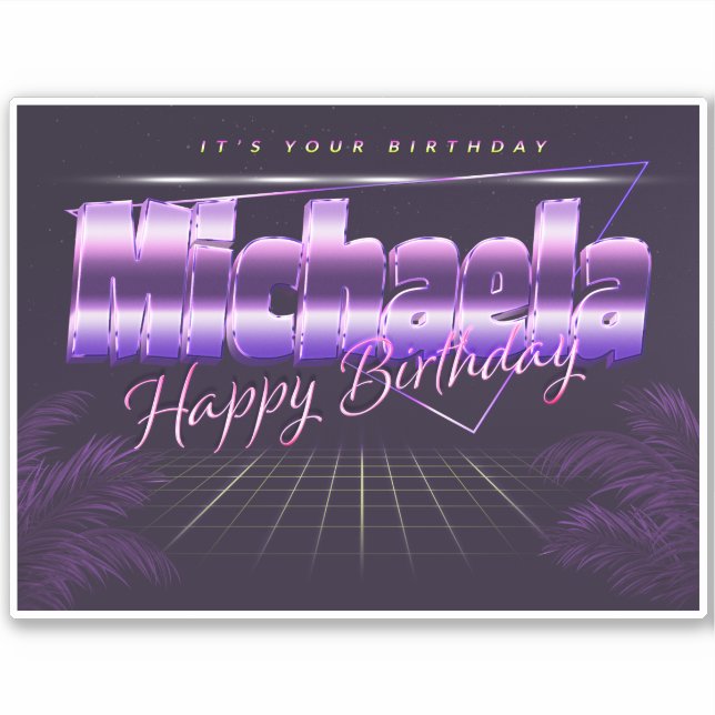 Sticker Michaela Prénom (Devant)