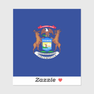 Sticker Michigan State Flag Design