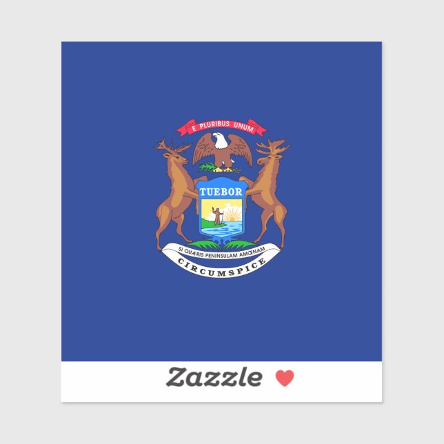 Sticker Michigan State Flag Design (Feuille)
